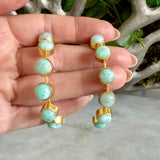 OPEN STONE HOOP EARRING
