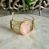 OVAL PINK STATEMENT CUFF