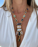 RAW MULTISTONE NECKLACE SET