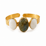 LABRADORITE & MOONSTONE CUFF