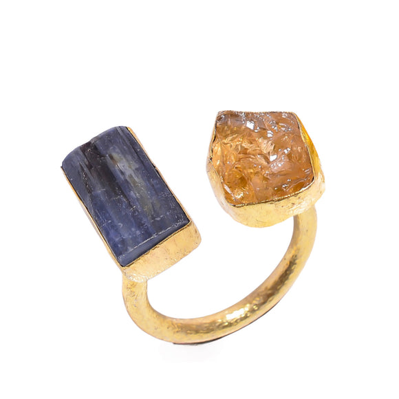 KYANITE & CITRINE RING