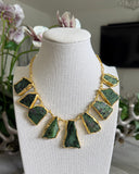 RAW RUBY IN ZOISITE CHOKER