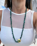 HEART OF MALACHITE LONG NECKLACE