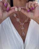 ROSE QUARTZ NECKLACE SET