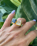 KYANITE & CRYSTAL RING