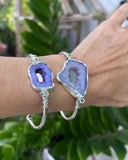 BLUE DRUZY GEODE SILVER