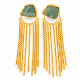 RAW QUARTZ FALL EARRINGS