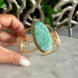 OVAL AMAZONITE STATEMENT CUFF