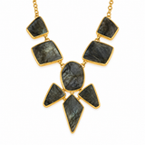 LABRADORITE SHIELD NECKLACE