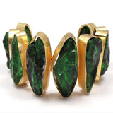 RAW GREEN AGATE CUFF