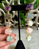 MULTISTONE LONG EARRING