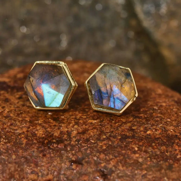 LABRADORITE STUD