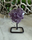 AMETHYST ON BLACK STAND