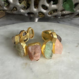 MULTI STONE RAW CUFF
