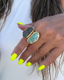 RAW TWO STONE RING