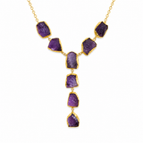 AMETHYST Y-DROP NECKLACE