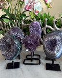 AMETHYST ON BLACK STAND