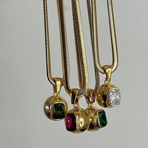 BALL ZIRCON CRYSTAL NECKLACES