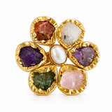 FLOWER STONE RING