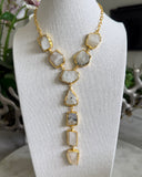 MOONSTONE Y-DROP NECKLACE