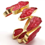 RAW RED AGATE CUFF