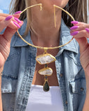 CRYSTAL & LABRADORITE ELGANT STATEMENT