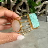 SQUARE AMAZONITE STATEMENT CUFF