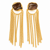 RAW QUARTZ FALL EARRINGS