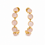 OPEN STONE HOOP EARRING
