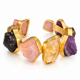 MULTI STONE RAW CUFF