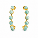 OPEN STONE HOOP EARRING