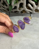AMETHYST SOLAR TRIO CUFF