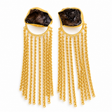 RAW QUARTZ FALL EARRINGS