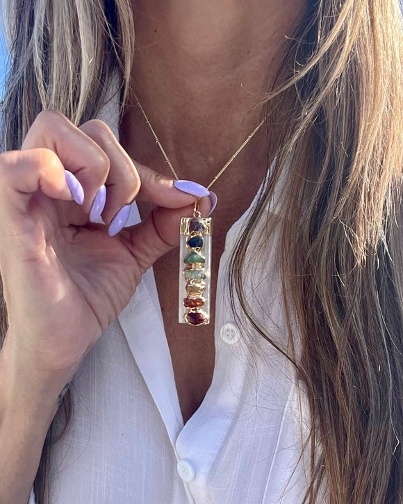 SIETE CHAKRA SELENITE BAR