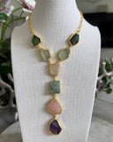 MULTISTONE Y-DROP NECKLACE