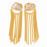 RAW QUARTZ FALL EARRINGS