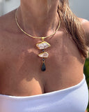 CRYSTAL & LABRADORITE ELGANT STATEMENT