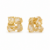 CITRINE CLUSTER STUDS