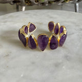 AMETHYST DROP SHAPE STATEMENT CUFF