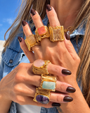 GEMSTONE WIRE RING