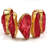 RAW RED AGATE CUFF