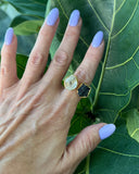 TOURMLINE & CRYSTAL RING