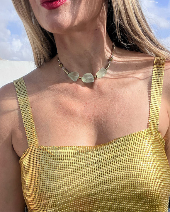 AVENTURINE GOLDEN CHOKER