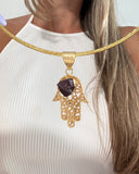 FATIMA BRASS CHOKER