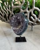 AMETHYST ON BLACK STAND