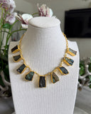 RAW LABRADORITE CHOKER