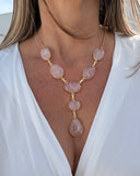 ROSE QUARTZ NECKLACE SET