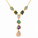 MULTISTONE Y-DROP NECKLACE