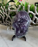 AMETHYST ON BLACK STAND