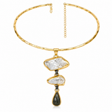 CRYSTAL & LABRADORITE ELGANT STATEMENT